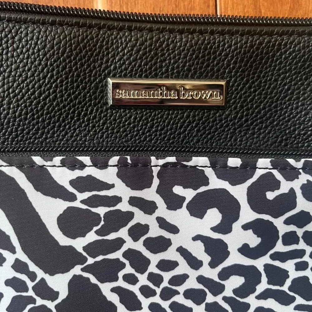 Samantha Brown Black and‎ White Leopard Print Handbag 🐆